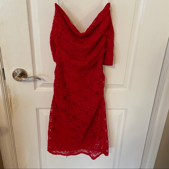 Red Lace Dress - Picture 3 of 7
